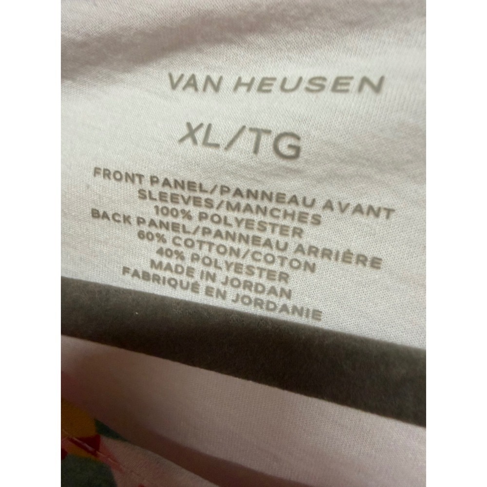 Van Heusen Geometric Short Sleeve Blouse Size XL Artsy Art to Wear Multicolor - Picture 5 of 5